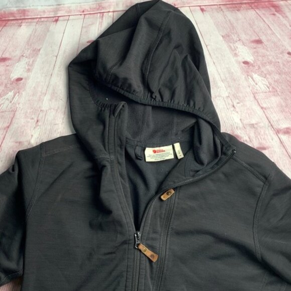 EUC Fjallraven Keb Fleece Hoodie M Navy Blue - Picture 8 of 12